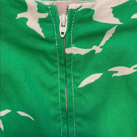 Vintage 1980s Maxi Skirt  - Green and White Birds (seagulls) - Picture 3 of 5